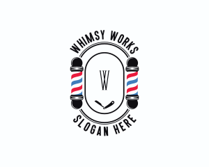 Barber Haircut Grooming logo design