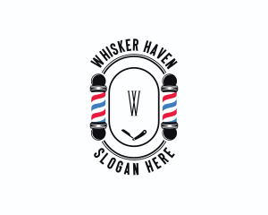 Barber Haircut Grooming logo design