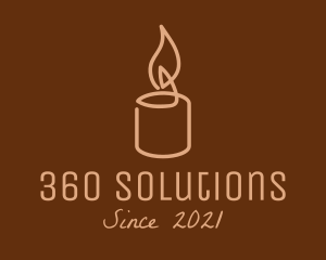 Beige Candle Light logo design