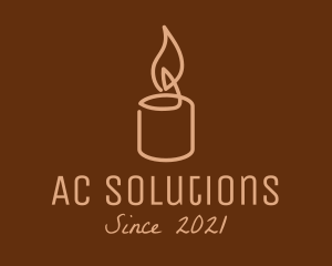 Beige Candle Light logo design