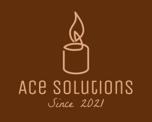 Beige Candle Light logo design