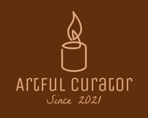 Beige Candle Light logo design