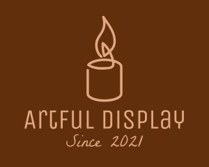 Beige Candle Light logo design