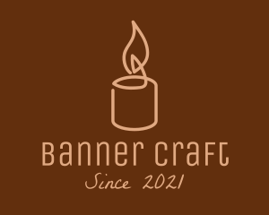 Beige Candle Light logo design