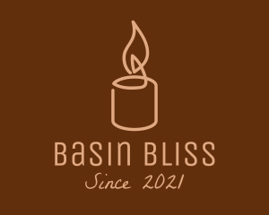 Beige Candle Light logo design