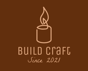 Beige Candle Light logo design