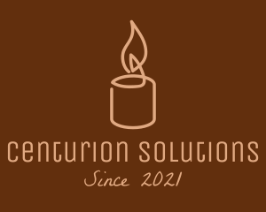 Beige Candle Light logo design