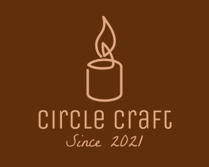 Beige Candle Light logo design