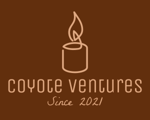 Beige Candle Light logo design