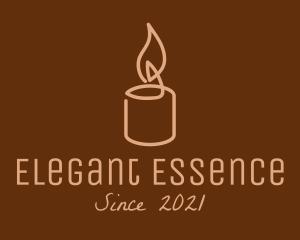 Beige Candle Light logo design