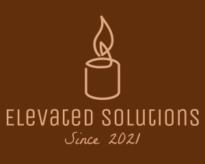 Beige Candle Light logo design