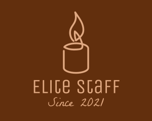 Beige Candle Light logo design