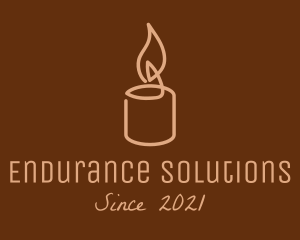 Beige Candle Light logo design