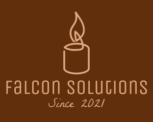 Beige Candle Light logo design