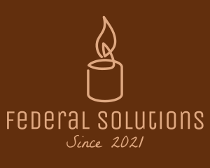 Beige Candle Light logo design