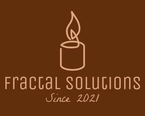 Beige Candle Light logo design