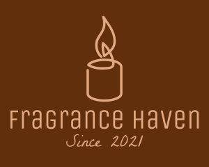 Beige Candle Light logo design