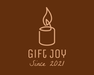 Beige Candle Light logo design