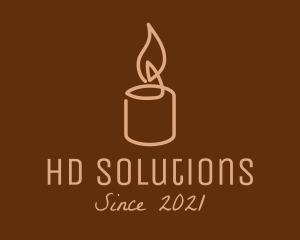 Beige Candle Light logo design