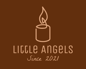 Beige Candle Light logo design