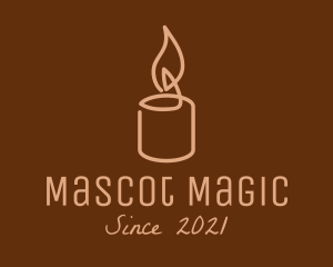 Beige Candle Light logo design