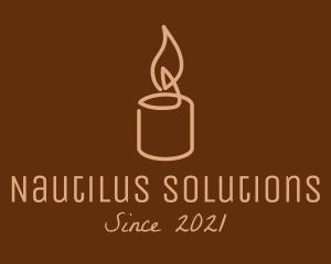 Beige Candle Light logo design