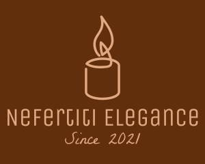 Beige Candle Light logo design