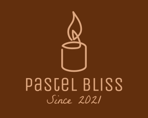 Beige Candle Light logo design