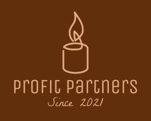 Beige Candle Light logo design