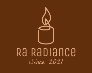 Beige Candle Light logo design