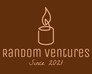 Beige Candle Light logo design