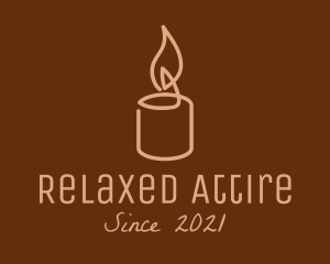 Beige Candle Light logo design