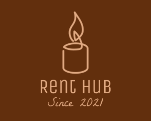 Beige Candle Light logo design