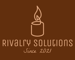 Beige Candle Light logo design