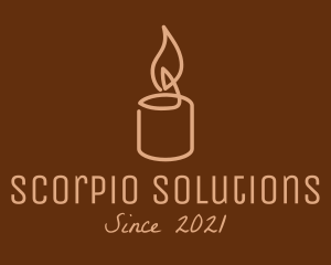 Beige Candle Light logo design