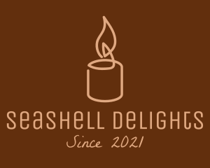 Beige Candle Light logo design