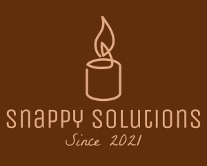 Beige Candle Light logo design