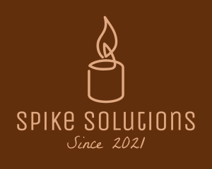 Beige Candle Light logo design