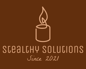 Beige Candle Light logo design