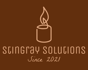 Beige Candle Light logo design