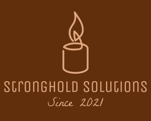 Beige Candle Light logo design