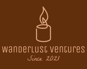 Beige Candle Light logo design