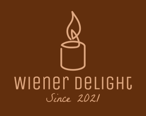 Beige Candle Light logo design