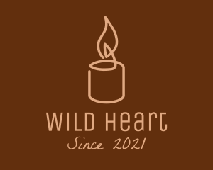 Beige Candle Light logo design