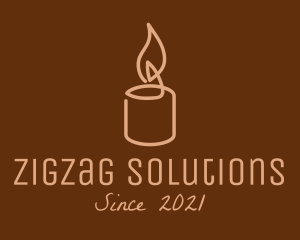 Beige Candle Light logo design