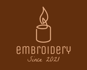 Beige Candle Light logo design