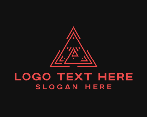Tech - Digital Tech Pyramid logo design