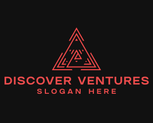 Geometric - Digital Tech Pyramid logo design
