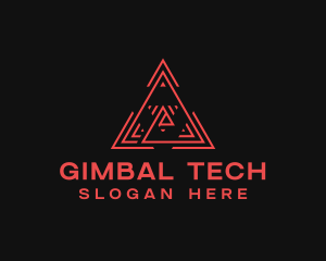 Digital Tech Pyramid logo design