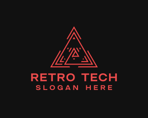 Digital Tech Pyramid logo design